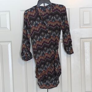 About A Girl Multicolor Chevron Tunic